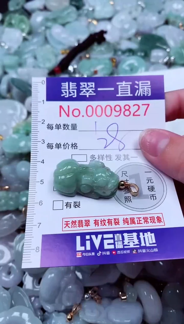 吊坠(不含链)未镶嵌翡翠9827