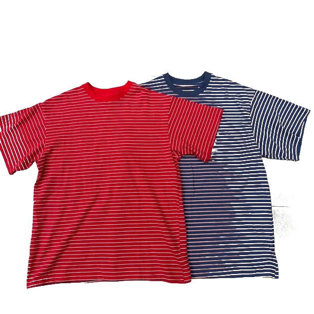 韩版春季新款条纹短袖T恤上衣休闲洋气时尚百搭