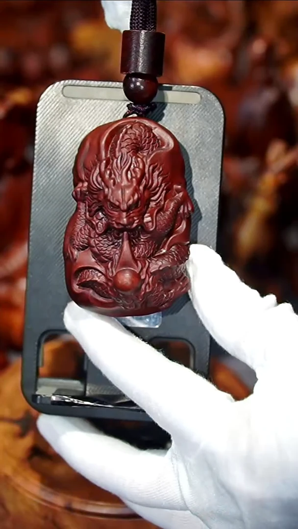 木雷击枣木隐龙手把件