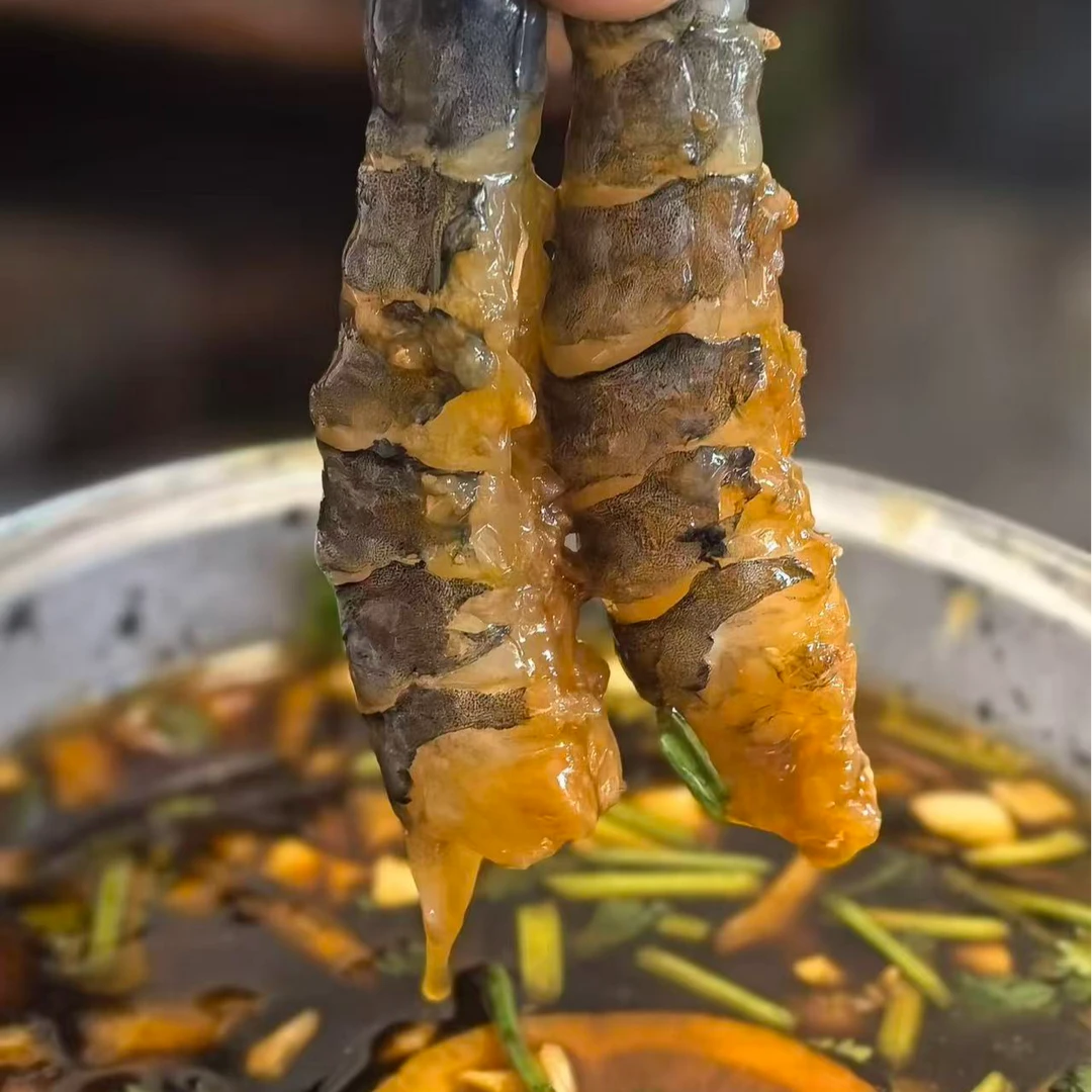 【顺丰直达】【黑虎虾】潮汕海鲜秘制生腌黑虎虾650g*2桶口感绝佳纯手工制作