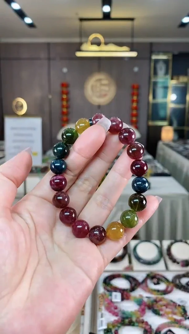 【闪购商品】碧玺单圈手串11mm+未镶嵌（多样性发一条）hon