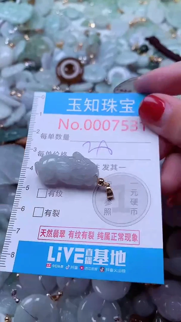 吊坠(不含链)未镶嵌翡翠7531