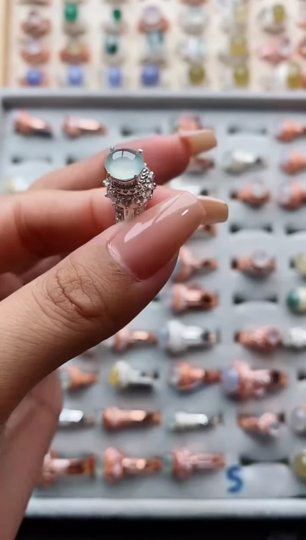 翡翠戒指未镶嵌缅甸天然A货翡翠33   2-8