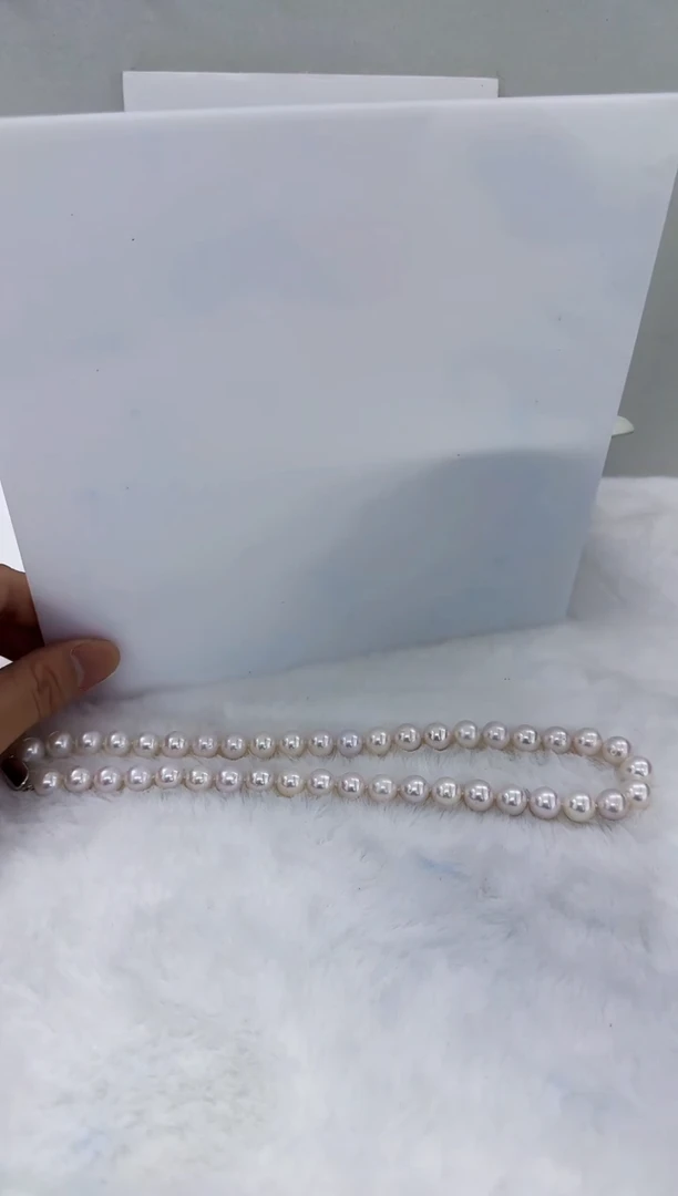 未镶嵌淡水珍珠DA曼塔珍珠串链9-11 y162
