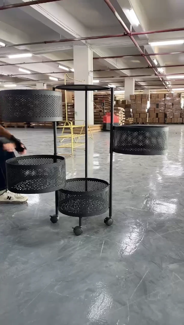 合金四层旋转菜篮子/直径30高度79