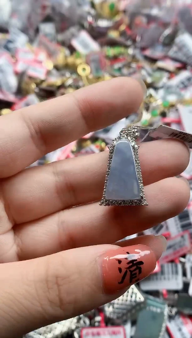 银S925镶嵌戒指翡翠天然A货缅甸翡翠