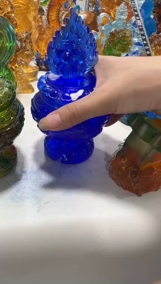 手工艺品琉璃618 摩尼宝瓶 古法琉璃  微瑕介意勿拍 不退不换