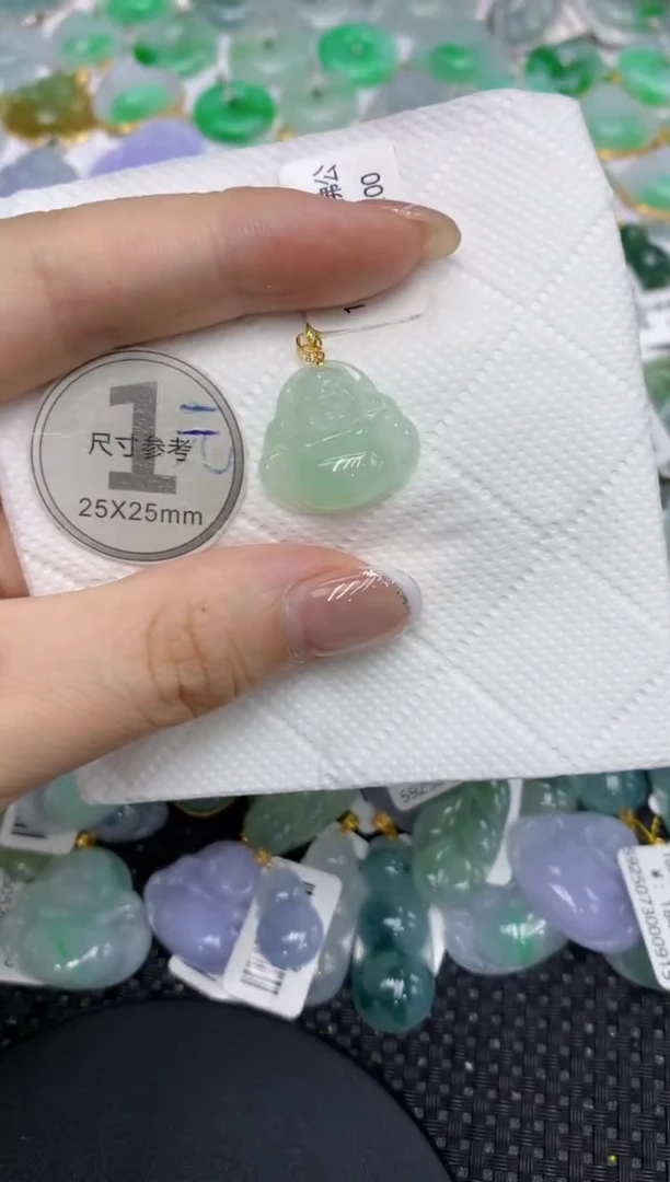 颈饰18K金镶嵌翡翠1111111