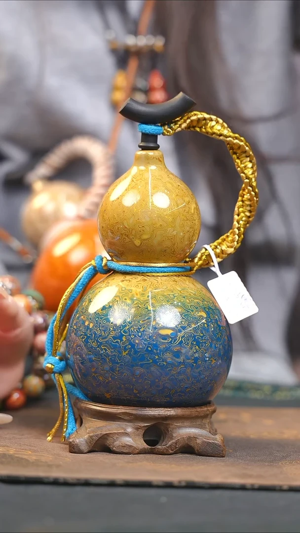 【闪购商品】XG174漆艺酒葫芦不包手串及旋转底座