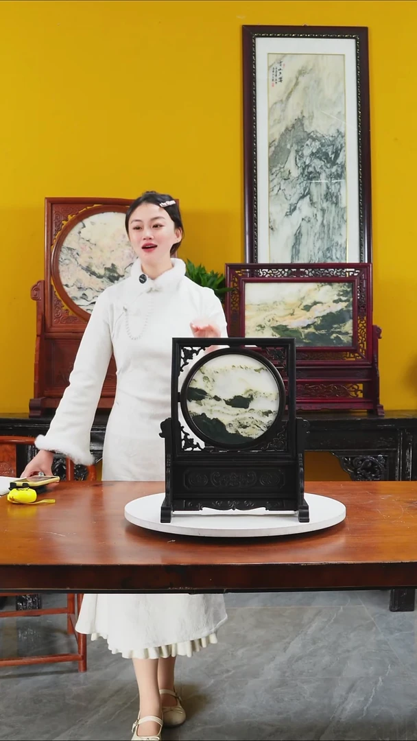 石材天然大理石画摆件