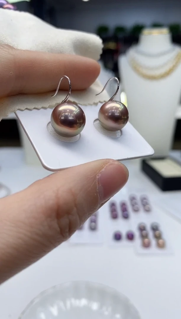 【闪购商品】淡水珍珠耳饰18K金镶嵌淡水耳饰高跟鞋 11.5-12