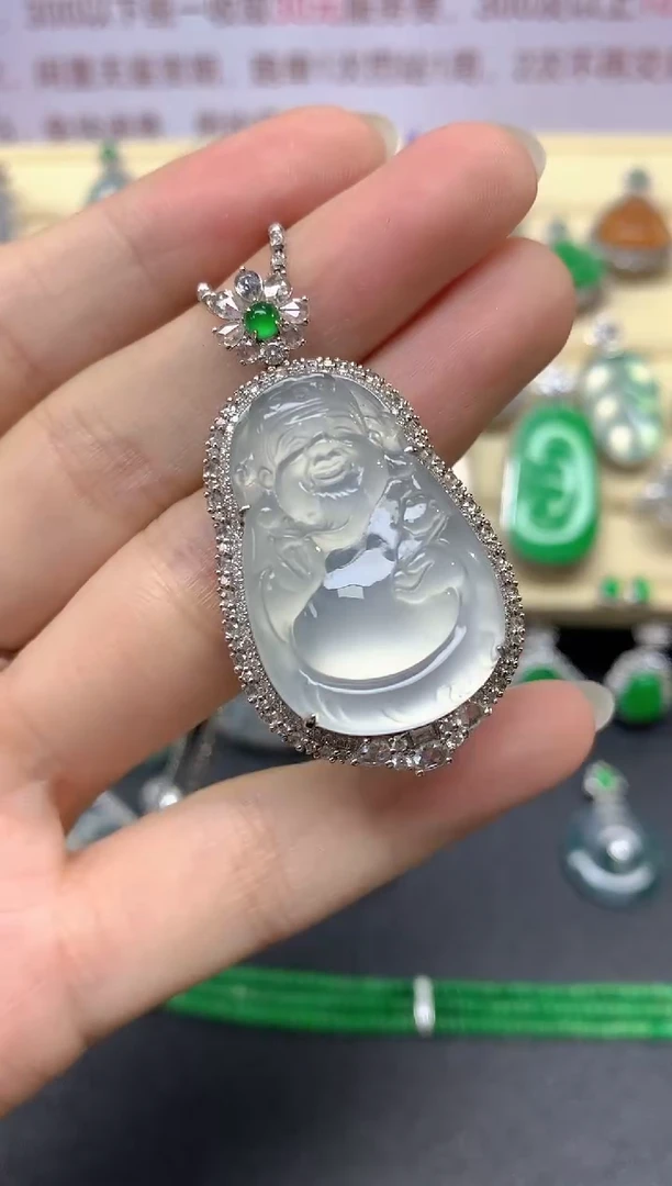 翡翠18K金镶嵌吊坠(不含链)吊坠|37500+3750