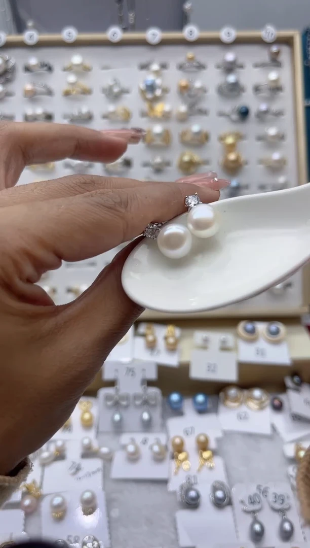 【闪购商品】淡水珍珠戒指合金73