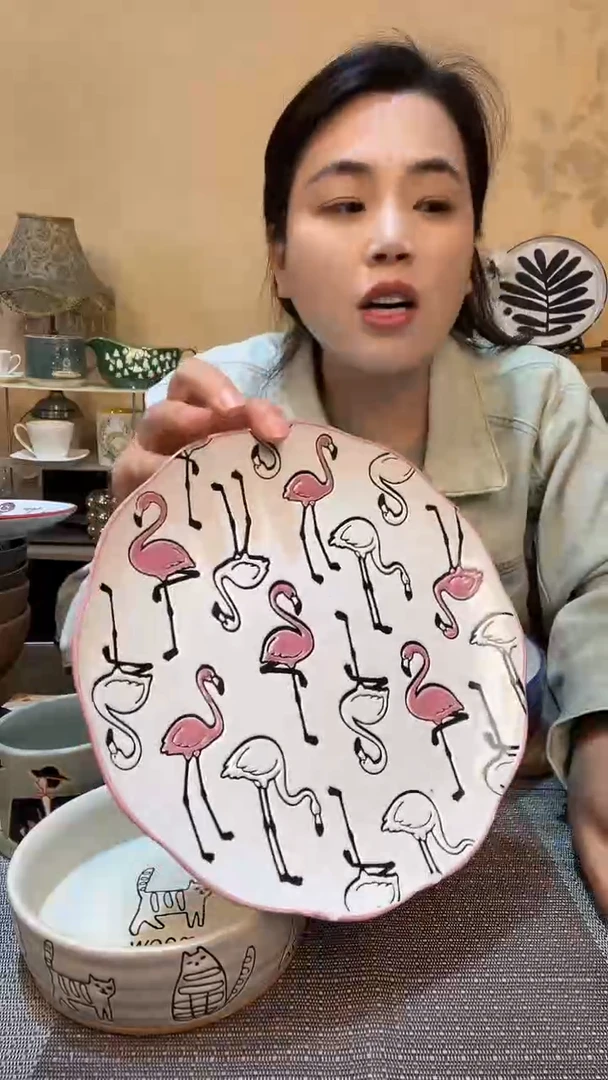 瓷片瑕疵款 8.5英寸盘 介意勿拍