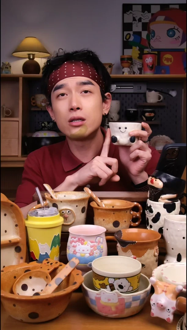 杯子景德镇可爱设计师款陶瓷