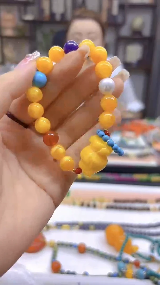 未镶嵌蜜蜡手链DIY款S331