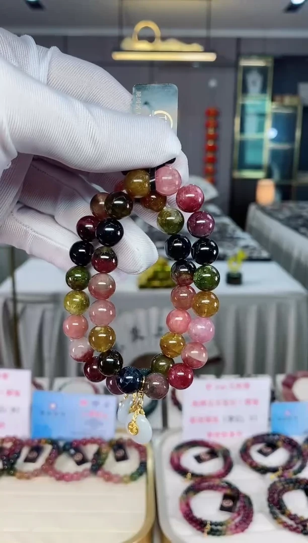 单圈手串10mm+未镶嵌碧玺（多样性发一条）xion