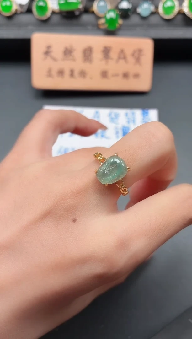 银S925镶嵌戒指翡翠11111