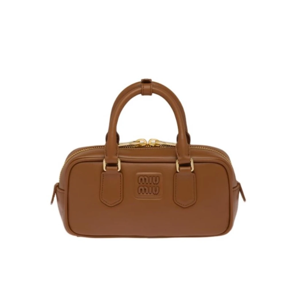 未使用 MIU MIU/缪缪 【佳娴】焦糖色 皮革CTP028629