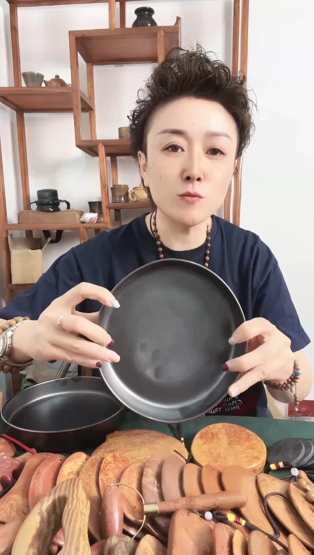 砭石砭石粉老虎石平底盘拍一发二