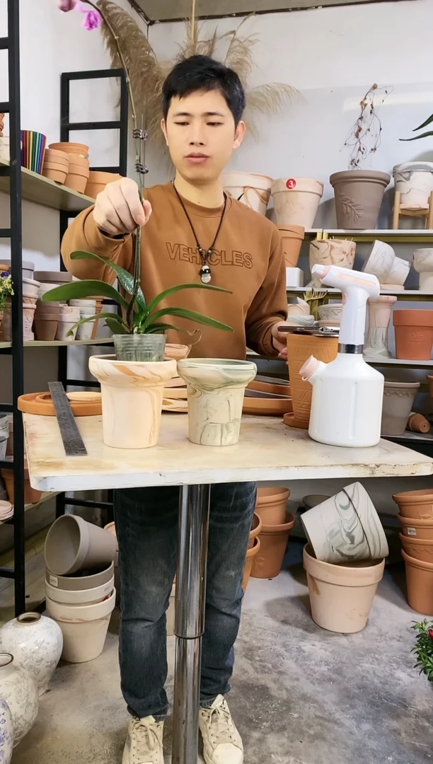 【闪购商品】红陶13*13绿白陶+红白陶蘑菇 2盆无托