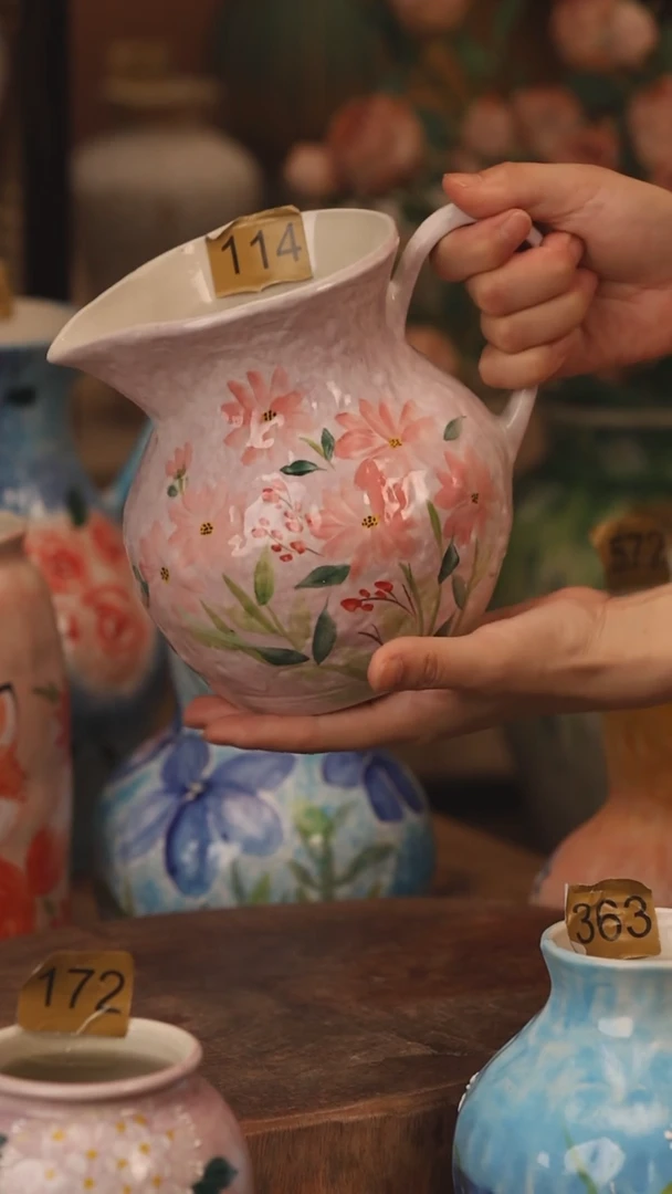 陶瓷114景德镇设计师手作花器摆件侘寂风