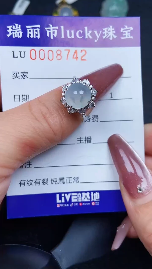 翡翠银S925镶嵌颈饰8742