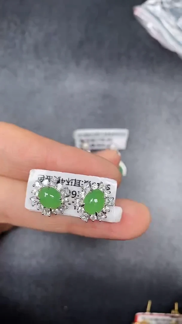 银S925镶嵌戒指翡翠3020