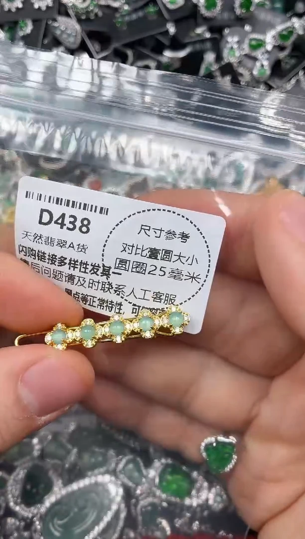 颈饰未镶嵌翡翠D438发夹