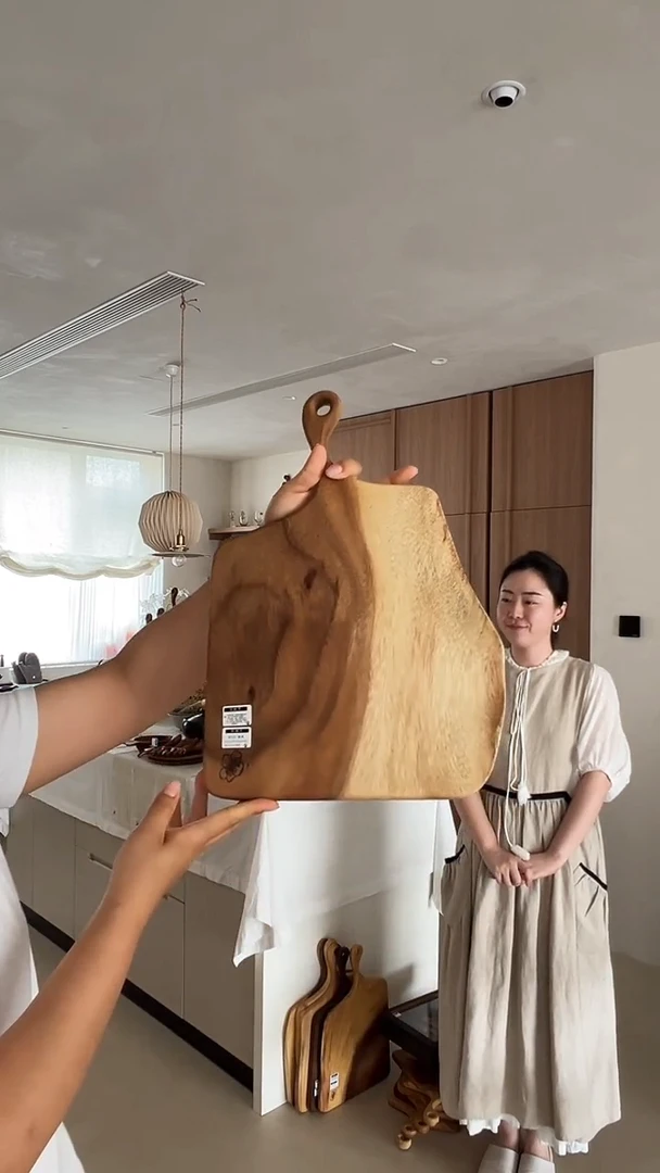 茶道摆件0000雨木菜板中号 随机发货