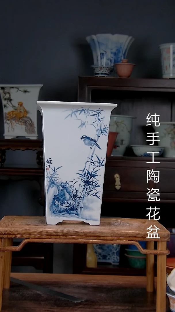 景德镇陶瓷手工花盆