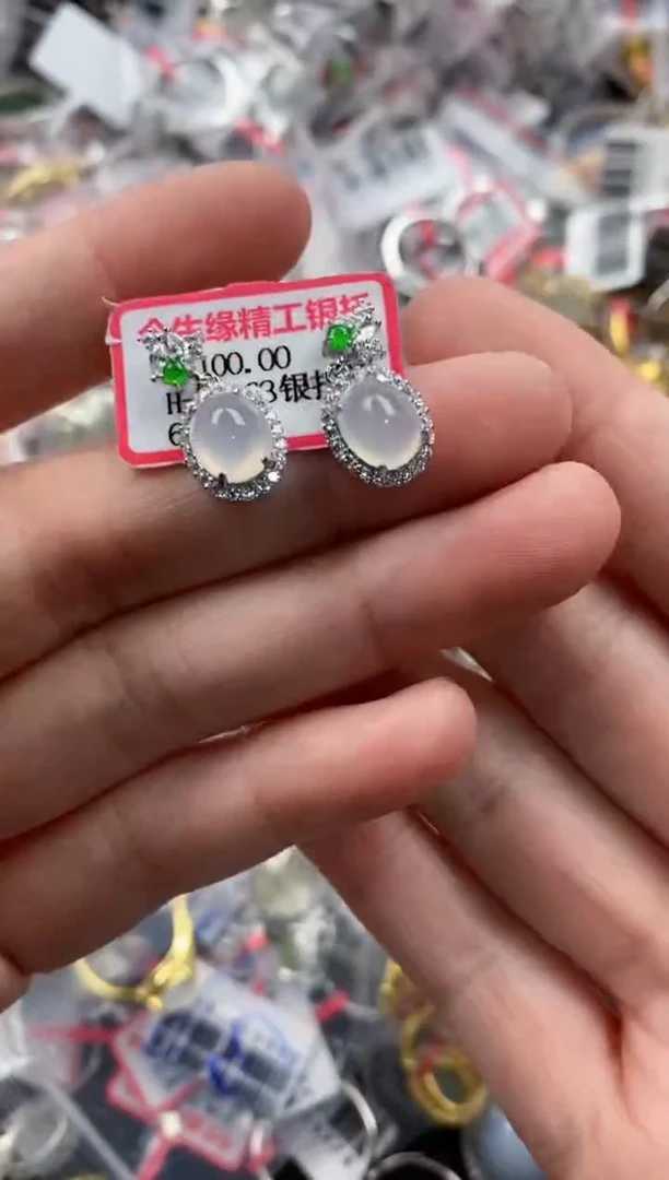 银S925镶嵌戒指翡翠2222-----7