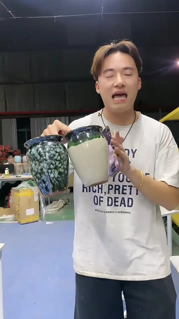 宜兴紫砂粗陶花盆