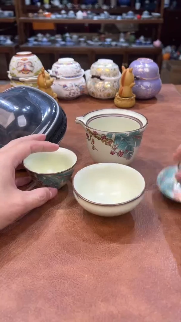 真的很便宜会开片的旅行茶具