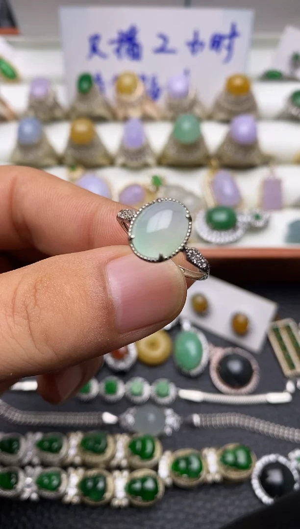 银S925镶嵌戒指翡翠福利0001