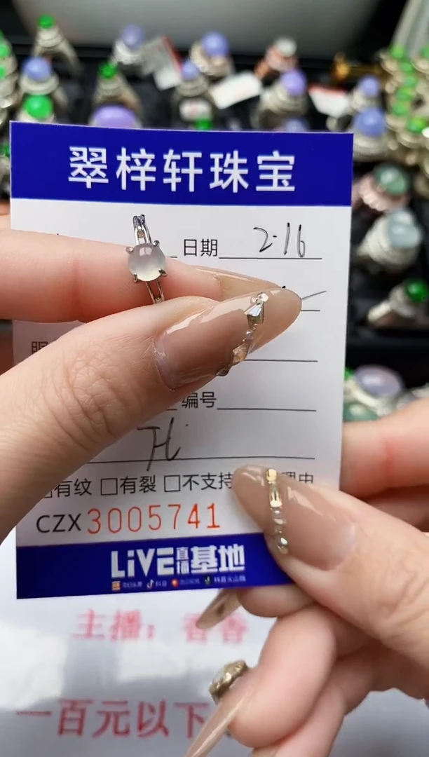 【闪购商品】翡翠戒指银S925镶嵌/5741