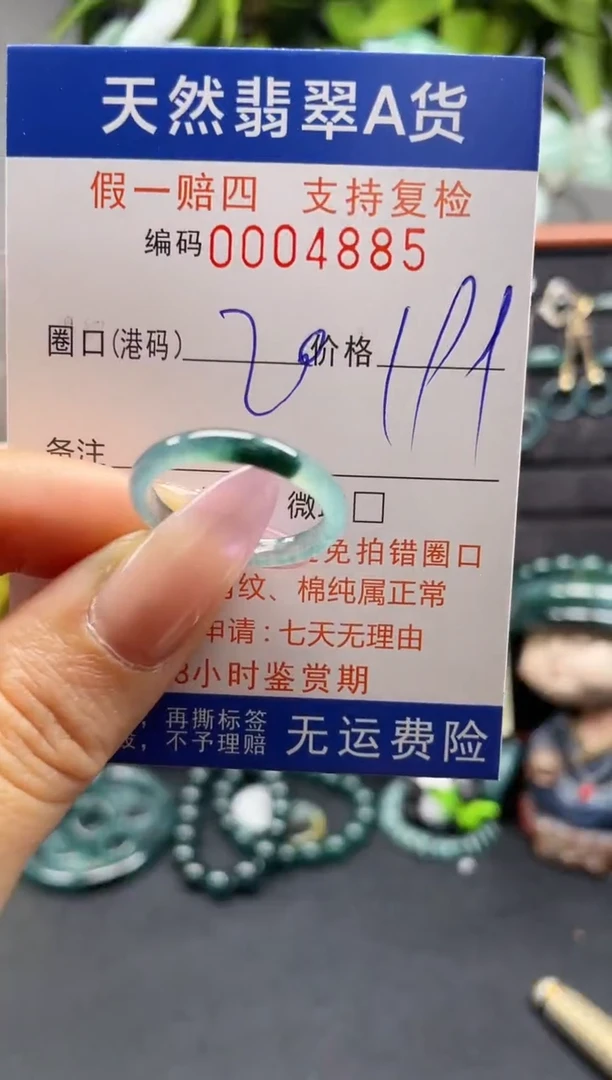 未镶嵌戒指翡翠20*4885