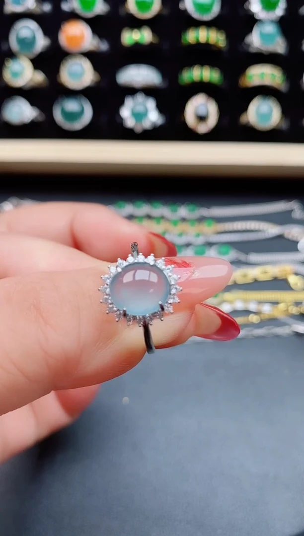 【闪购商品】翡翠戒指银S925镶嵌808850