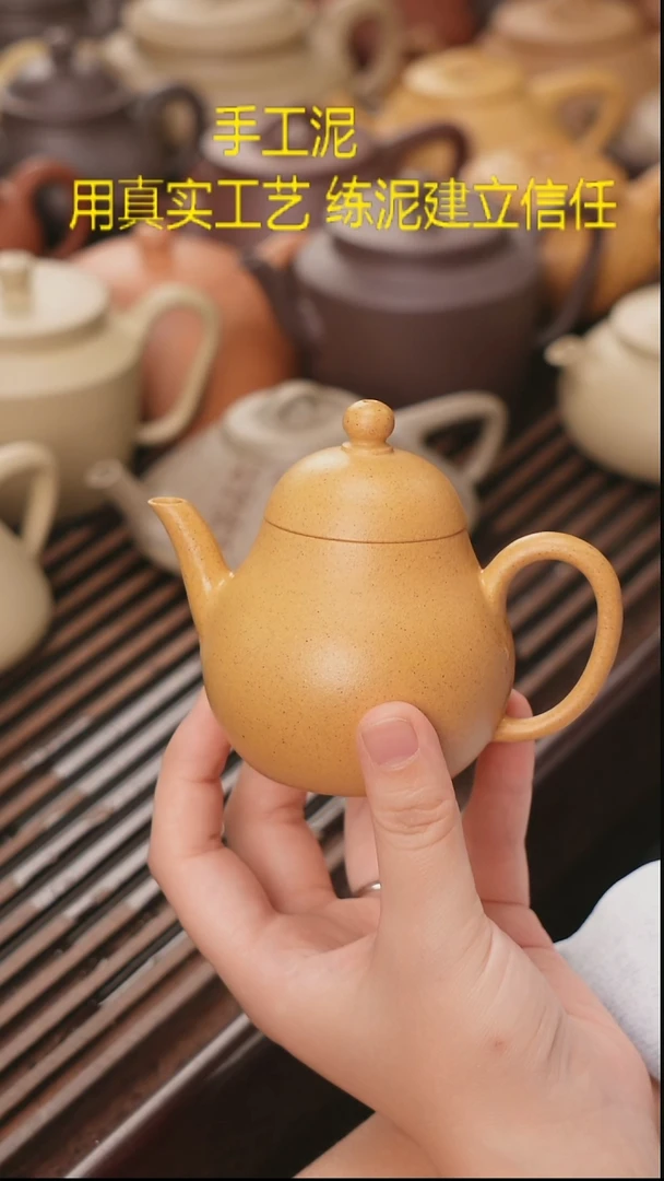 茶壶紫砂手工泥黄金段