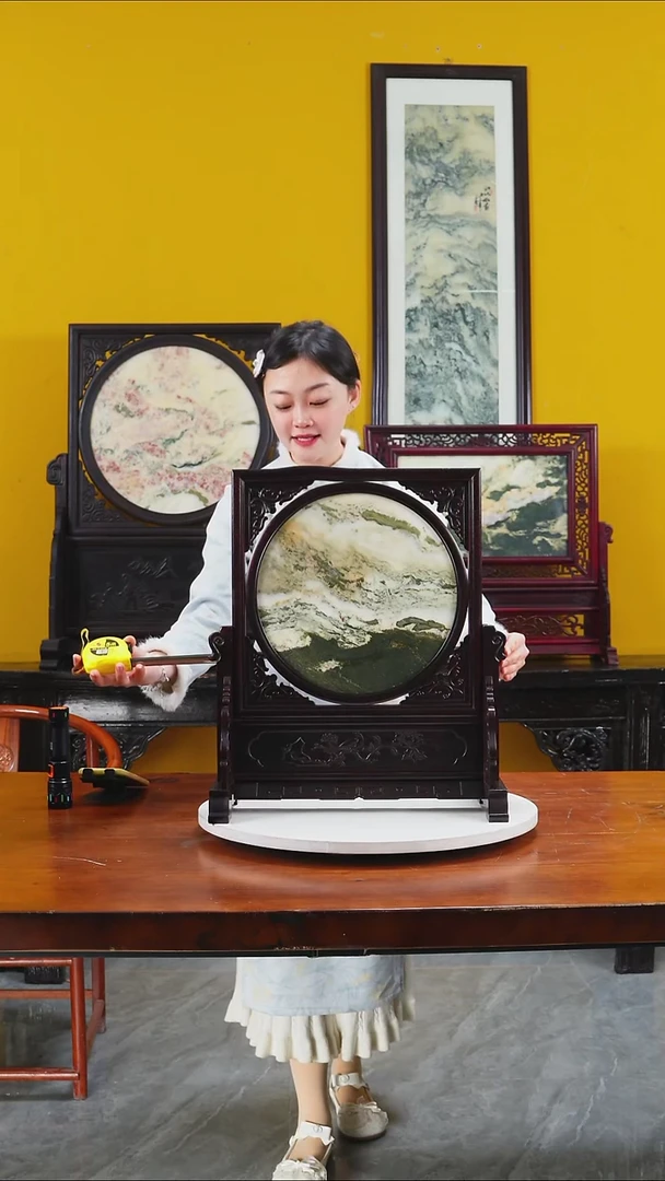 石材天然大理石画摆件