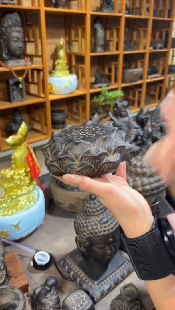 陶土莲蓬实心底座