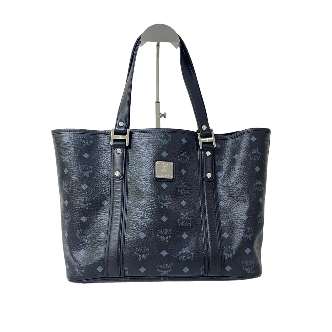 95新 MCM 黑色全皮单肩手提托特包 2506M005