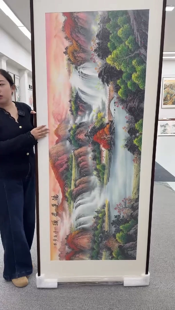 国画手绘  219*88   鸿运当头