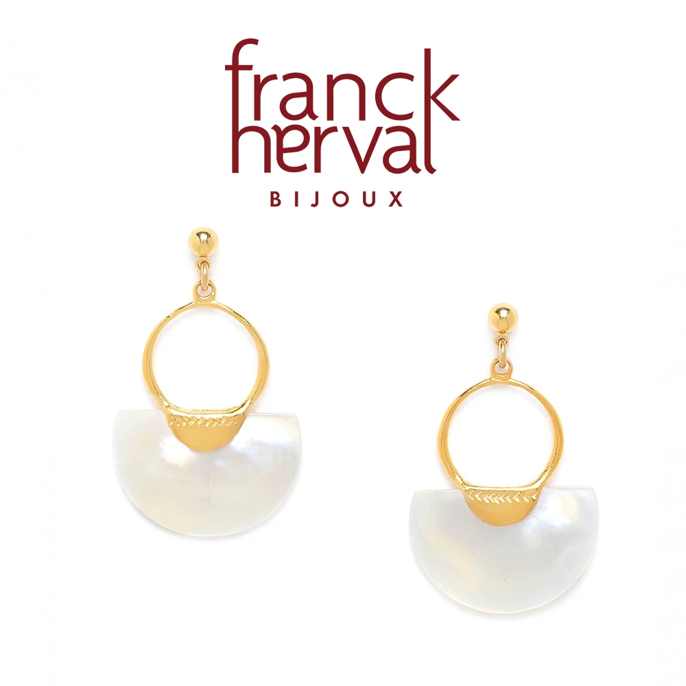 合金耳饰  法国品牌 Franck Herval 蕾娜系列耳针精致时尚耳饰