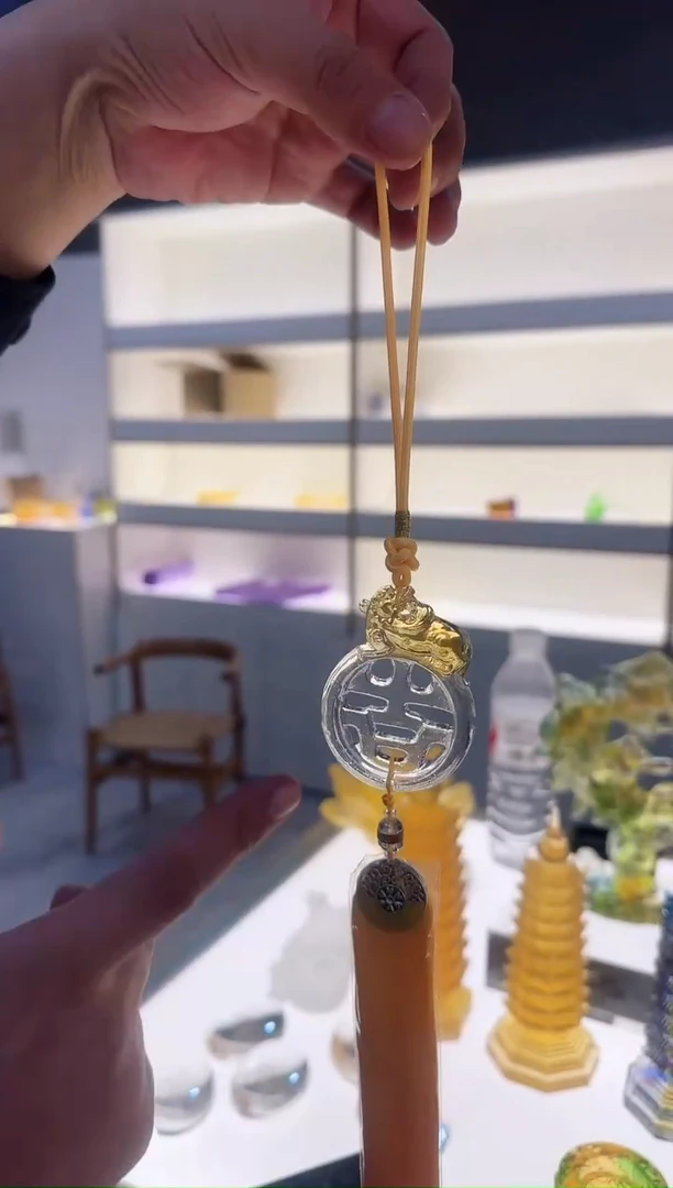 手工艺品琉璃吉祥车挂