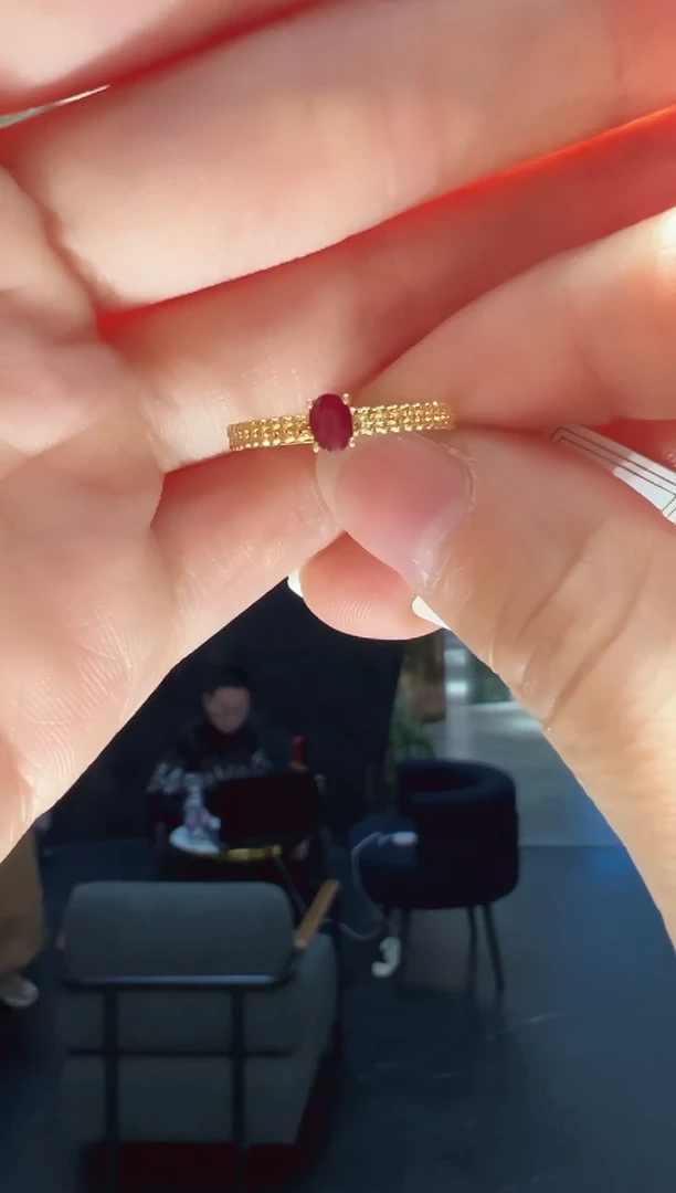 【闪购商品】红宝石戒指18K金镶嵌24】