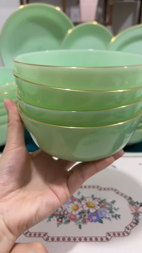 5.5英寸玉瓷碗4个口径13.8厘米