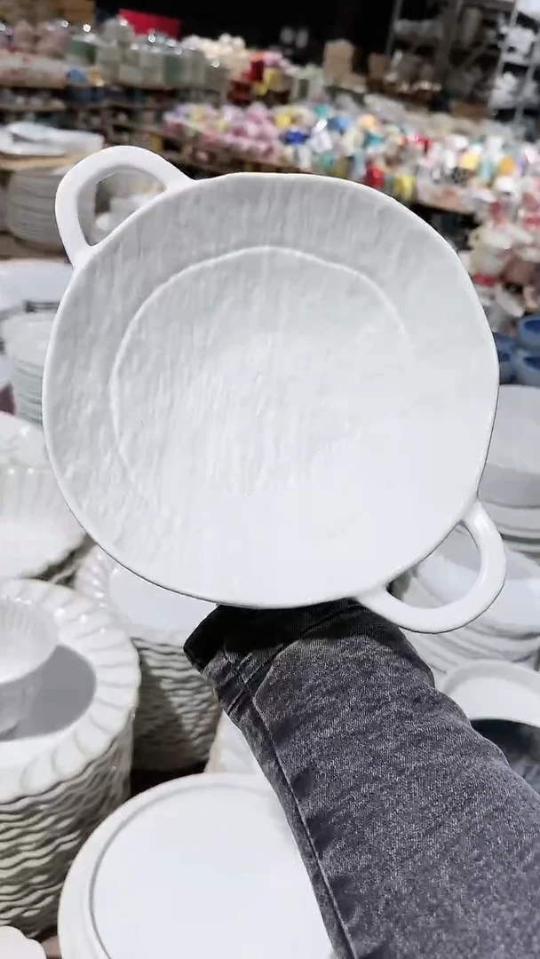 【闪购商品】瓷片岩石纹双耳微瑕 凑满20元包邮