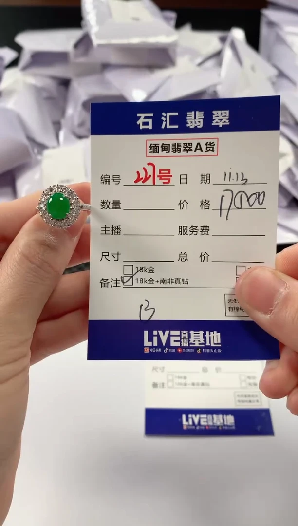 颈饰18K金镶嵌翡翠1