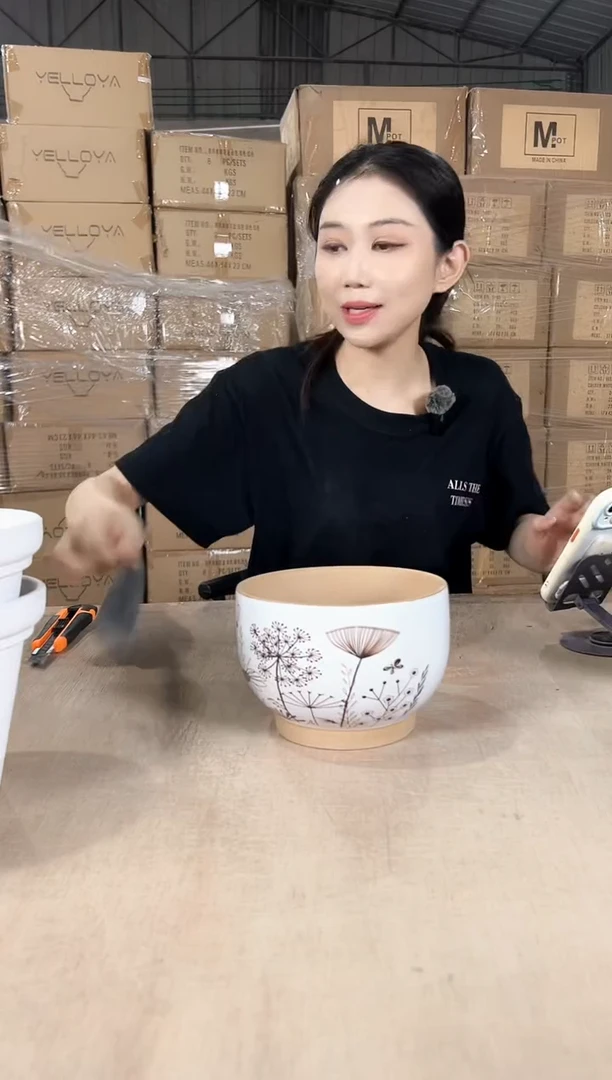 大碗紫砂素色小号15x11